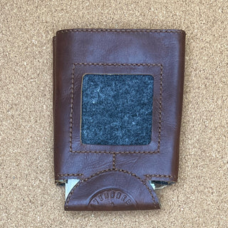 Self-Finishing Leather Cozy Standard Can - Espresso