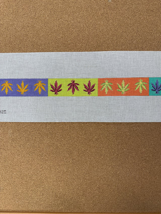 BL-420 Belt – Weed Leaves – Andy Warhol colors