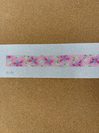 BL-53 Belt – Lilly-inspired Dahlias – hot pinks & limes on medium pink
