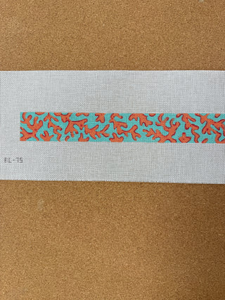 BL-75 Belt – Red Coral on Caribbean