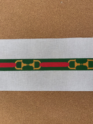 BL-82 Belt – Snaffle Bits in Gucci Colors – red & green w/ gold
