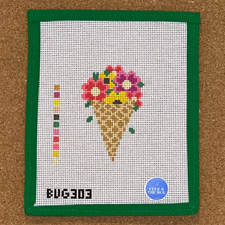 Floral Ice Cream Cone