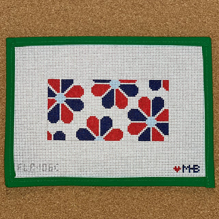 Flower Power Red Navy Baby Blue