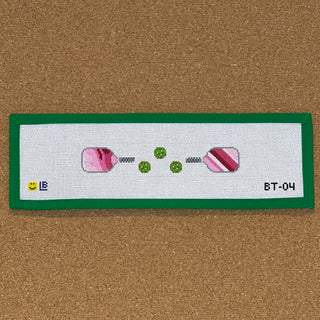Pickleball Key Fob - Pink Paddles