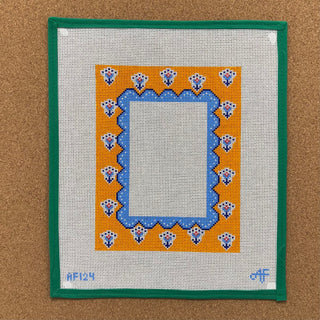 Orange and Periwinkle 4x6 Frame