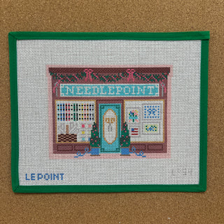 Christmas Village Needlepoint Shop