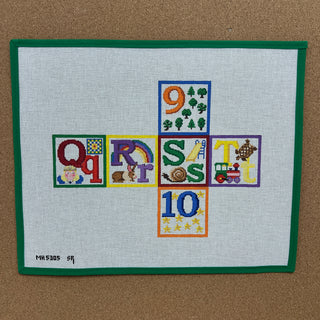 Alphabet Blocks - Q R S T 9 10