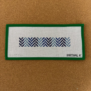 Blue Herringbone Fob