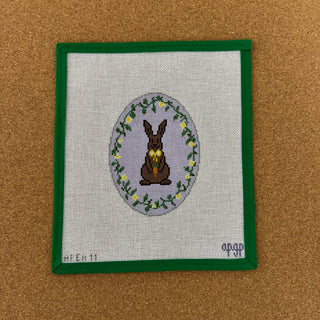 Lavender Chocolate Bunny Oval