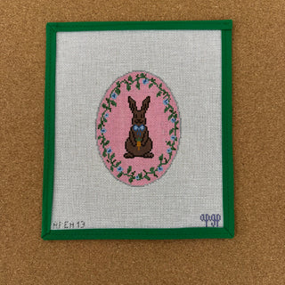 Pink Chocolate Bunny Oval