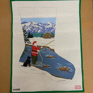 Fly Fishing Santa Stocking