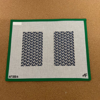 Y Pattern Clutch Back Blue
