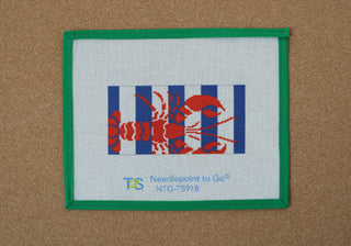 Lobster Stencil on Stripes insert