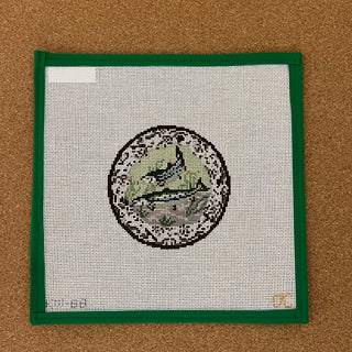 Transferware Salmon Plate