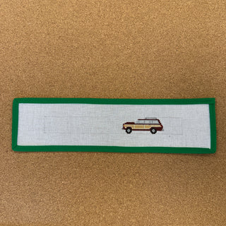 Jeep Grand Wagoneer Loop Keychain - Maroon