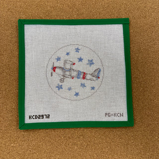 Biplane with Stars