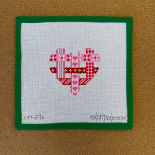 Mini Heart – Woven Ribbons – Pinks & Reds