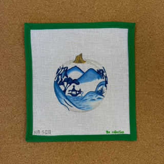 Mountain Blue & White Pumpkin
