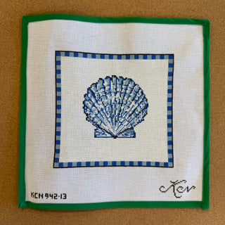 Scallop Shell in Ocean Blue