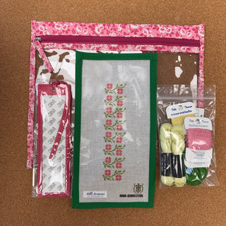 Pink Floral Bookmark Kit