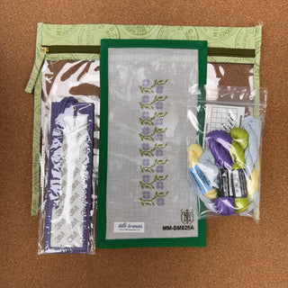 Purple Floral Bookmark Kit