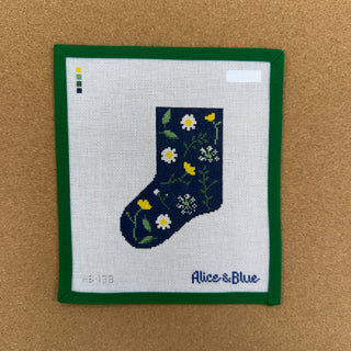 Pressed Floral Mini Stocking