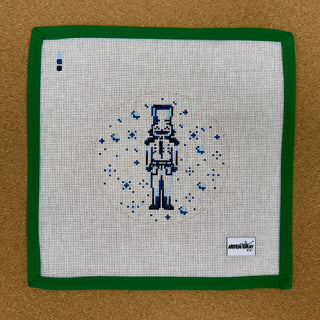 Toile Blue and White Nutcracker