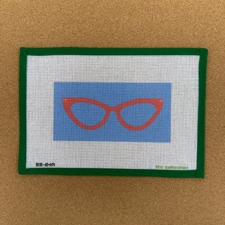 Cat Eye Glasses - Blue/Red