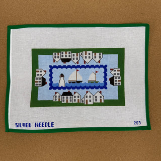 Harbor Scene Pillow