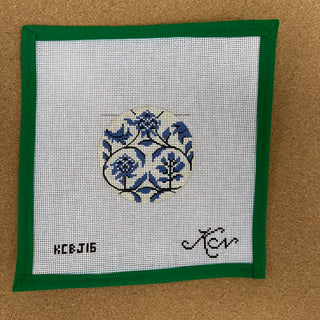 Blue Toile Round