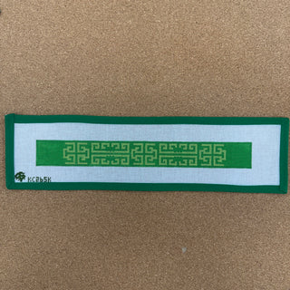 Green Greek Key Loop Keychain