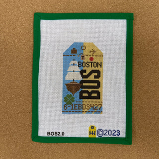 Boston 2.0 Retro Travel Tag