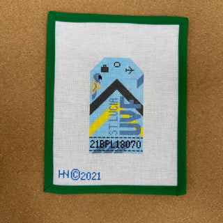 St. Lucia Retro Travel Tag