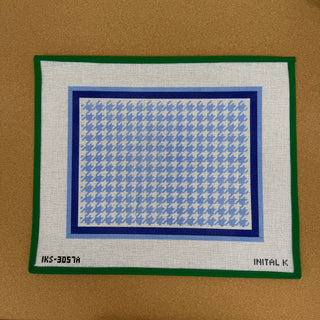 Houndstooth Pillow - Blue
