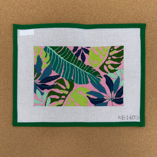 Tropical Leaves Clutch - Pink