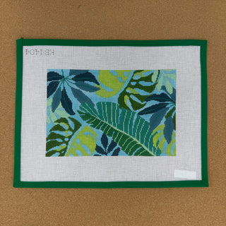 Tropical Leaves Clutch - Blue