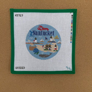 Large Nantucket Travel Round