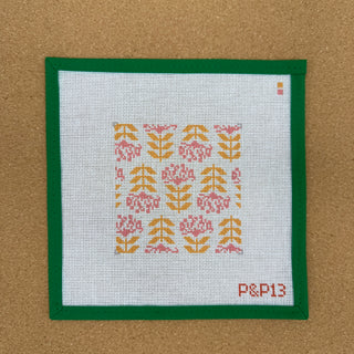 Blocked Begonia Coaster