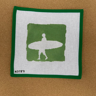 Surfer on Green