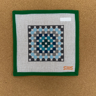 Blue/Grey Crochet Square