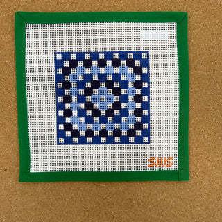 Navy Crochet Square