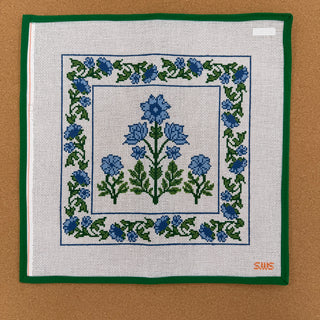 Blue Block Print Floral