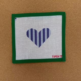 Blue Stripe Heart