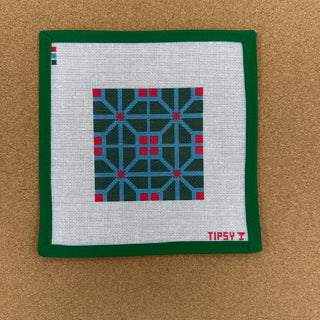Pink & Green Mosaic Square