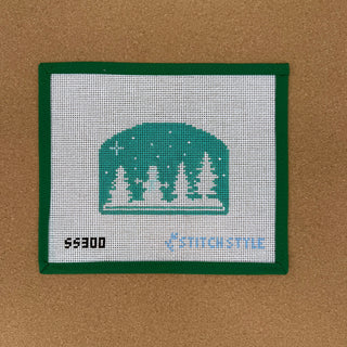 Mint Green Snowman Silhouette