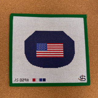 American Flag Kiss Lock Bag