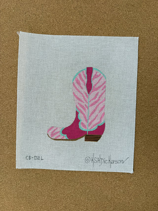 CB-02L Cowgirl Boot – Pink Zebra (pointing left)