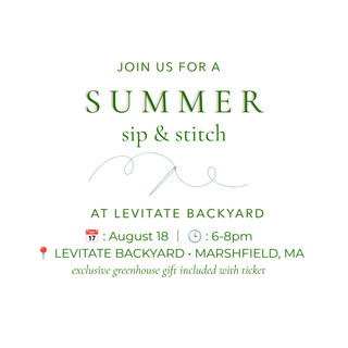 August Sip & Stitch at LEVITATE