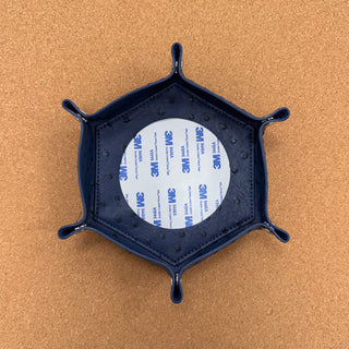 Self-Finishing Hexagon Snap Tray - Navy Ostrich