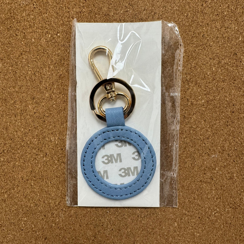 Leather Key Chain - Light Blue – Greenhouse Needlepoint